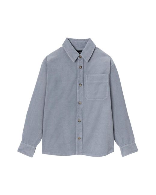 A.P.C. Blue Casual Shirts for men