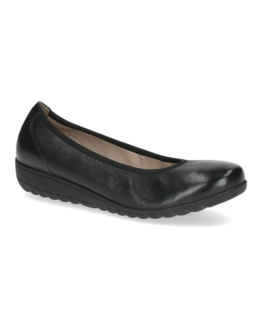 Caprice Black Ballerina Shoes