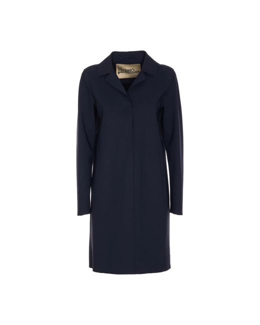 Herno Single-Breasted Coats in het Blue