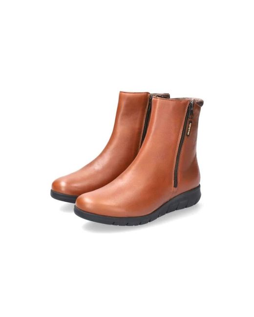 Mephisto Brown Bequemer leder knöchelstiefel