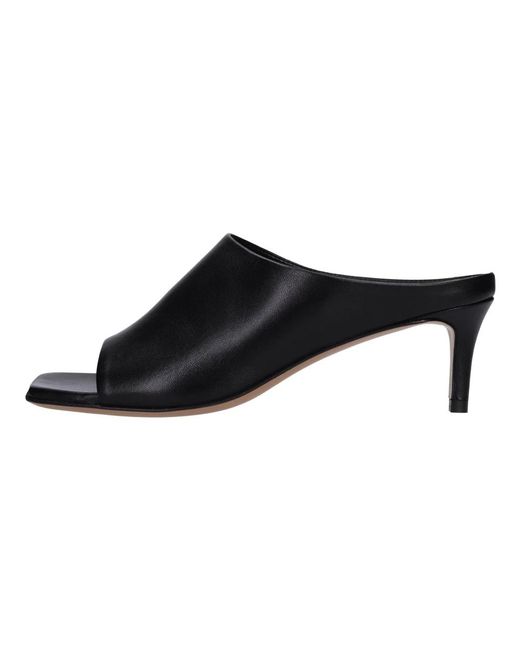 Guglielmo Rotta Black Heeled Mules