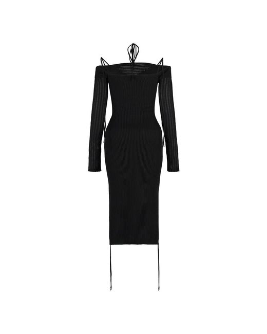 ANDREA ADAMO Black Knitted Dresses