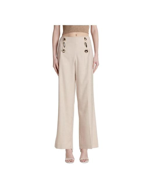 SIMONA CORSELLINI Natural Wide Trousers