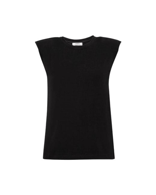 Alpha Studio Tops ,Zwart ,Mouwloze Ronde Hals Top in het Black
