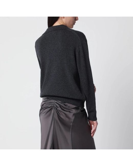 Victoria Beckham Black V-Neck Knitwear
