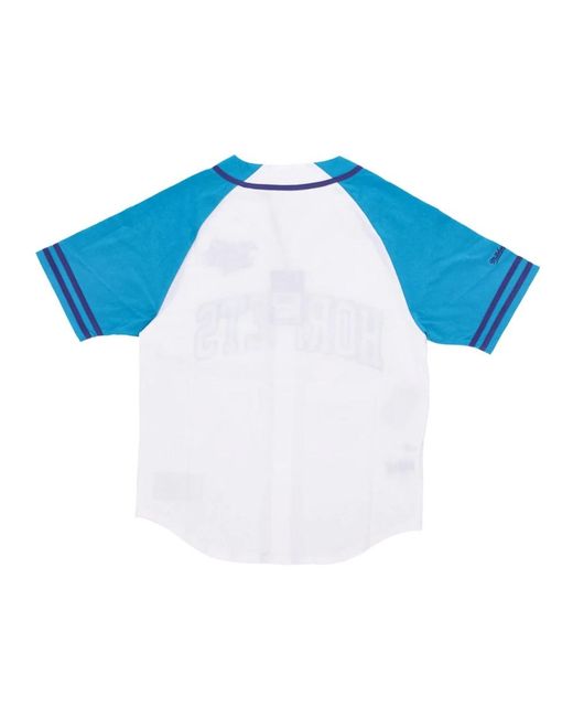 Mitchell & Ness Practice Day Button Front Jersey in het Blue voor heren