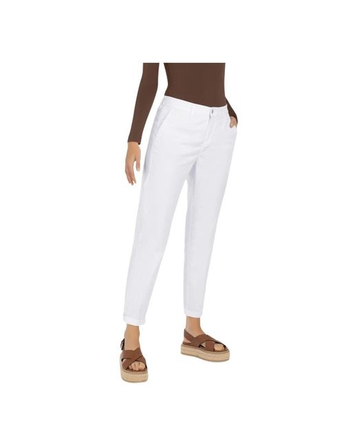 M·a·c Witte Chino Broek in het White