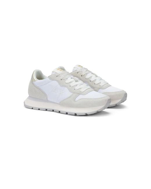 Sun 68 White Sneakers