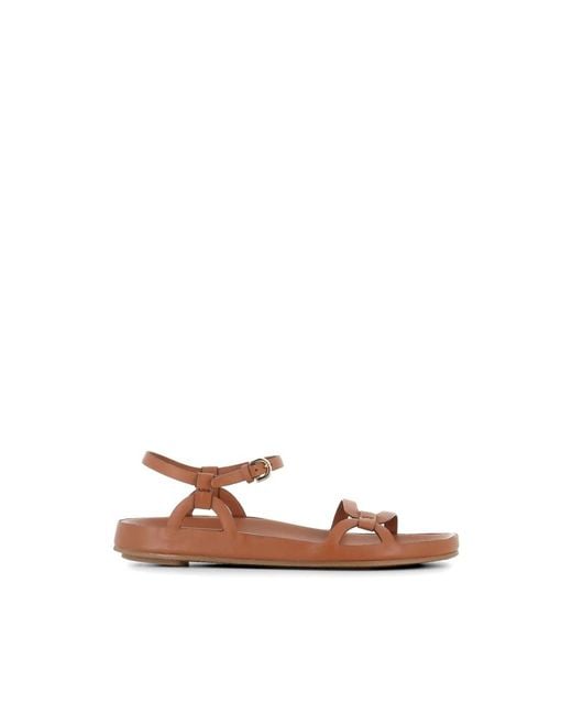 Roberto Del Carlo Brown Flat Sandals