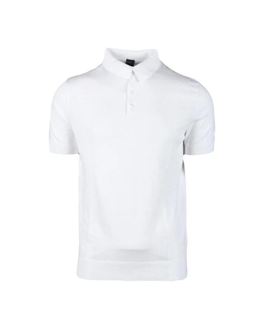 Fedeli Tops ,Wit ,Katoen Katoenen Polo Shirt in het White voor heren