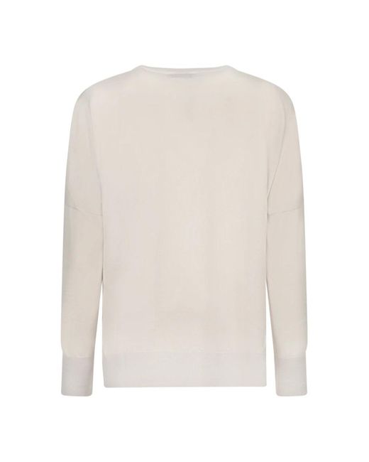 Blanca Vita White Round-Neck Knitwear
