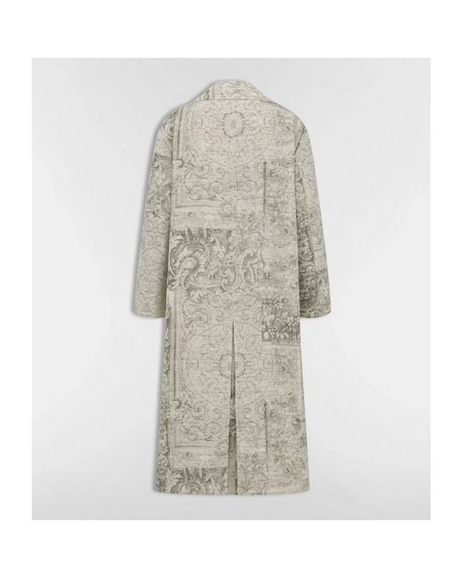 Double-Breasted Coats Dior de color Gray