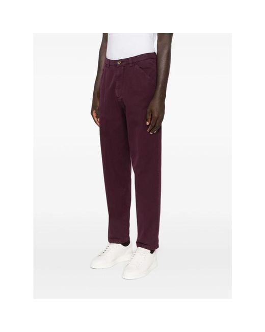 Brunello Cucinelli Purple Slim-Fit Trousers for men