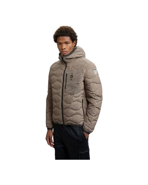 Blauer Jassen ,Grijs ,Nylon Wave Down Jacket in het Green voor heren