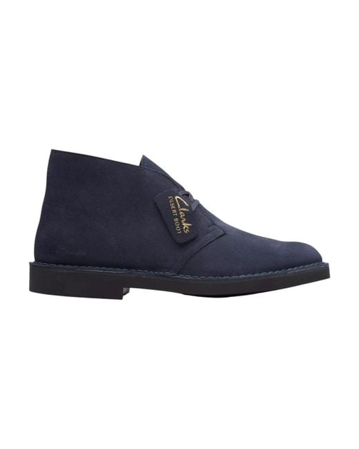 Clarks Blue Lace-Up Boots for men