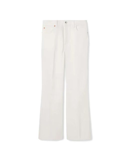 Gucci White Wide Trousers