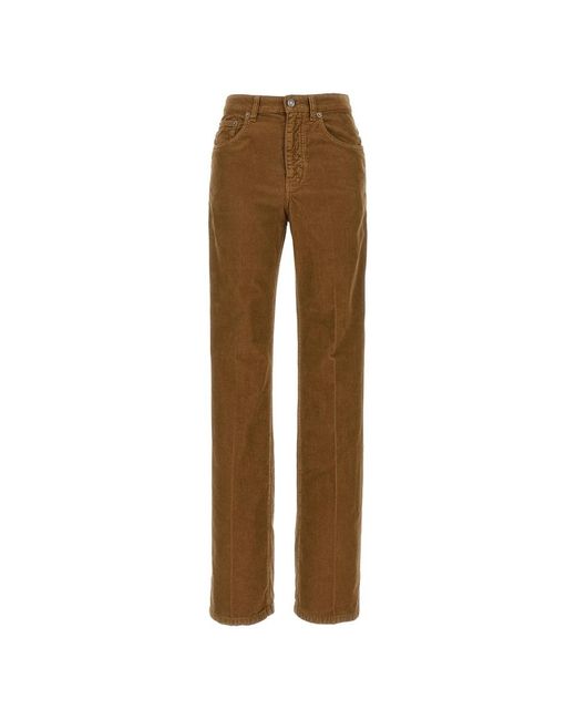 Saint Laurent Brown Straight Trousers