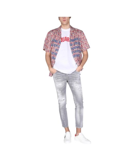 DSquared² Red Short Sleeve Shirts for men