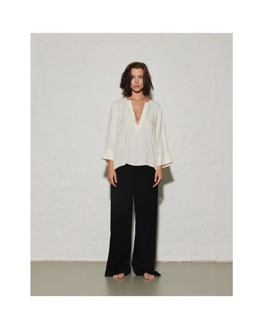 Envelope Overhemden ,V-Hals Zomerblouse in het White