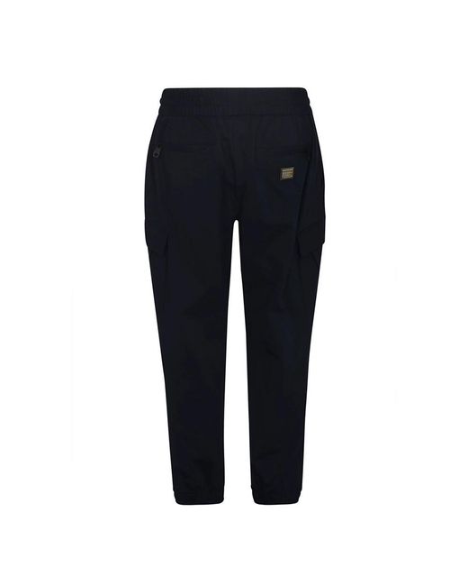 Dolce & Gabbana Black Cropped Trousers for men