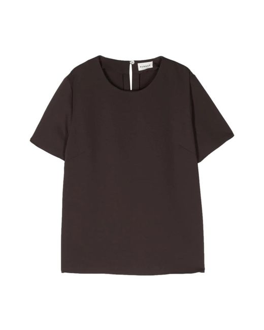 Camisa marrón con detalles elegantes P.A.R.O.S.H. de color Black