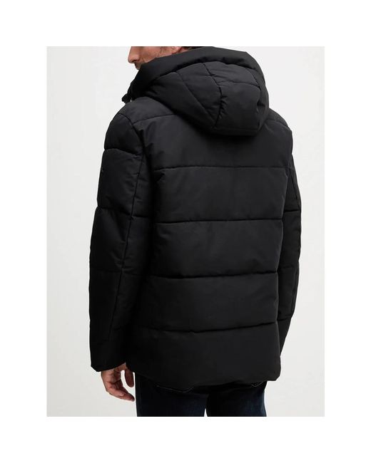 Michael Kors Schwarzer Kapuzen-Puffermantel in Black für Herren