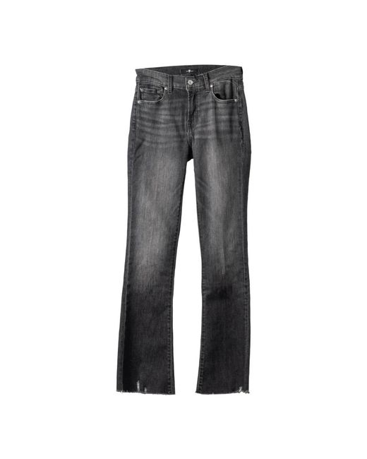 7 For All Mankind Gray Wide Jeans for men