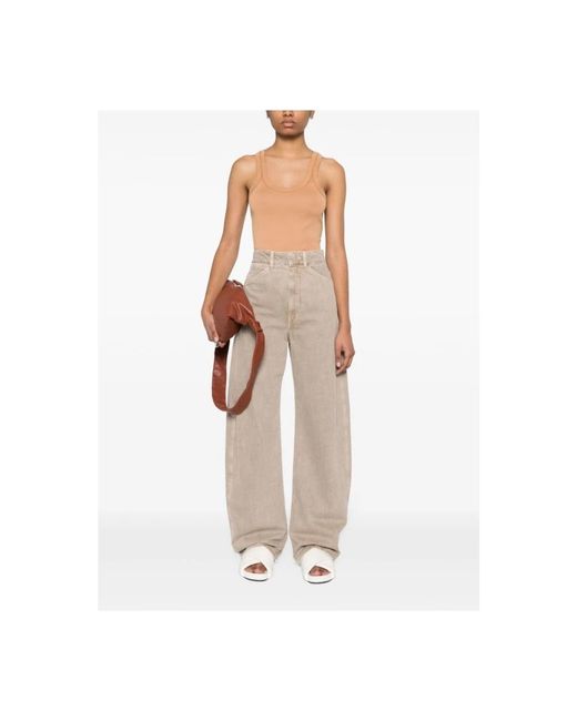 Lemaire Geribbelde Tanktop in het Brown