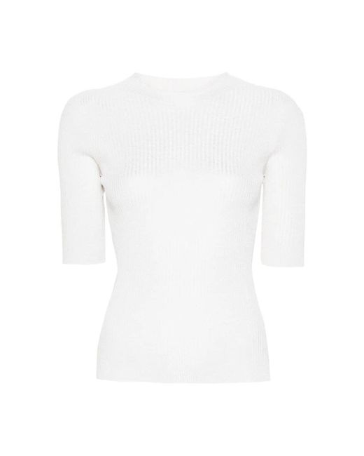 Peserico White Round-neck knitwear