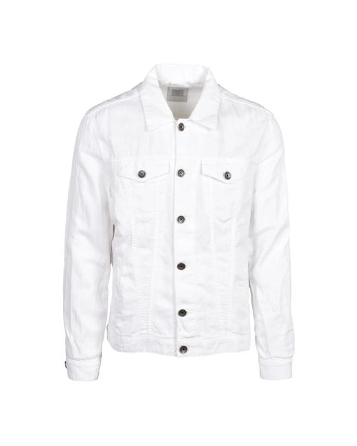 Eleventy White Denim Jackets for men