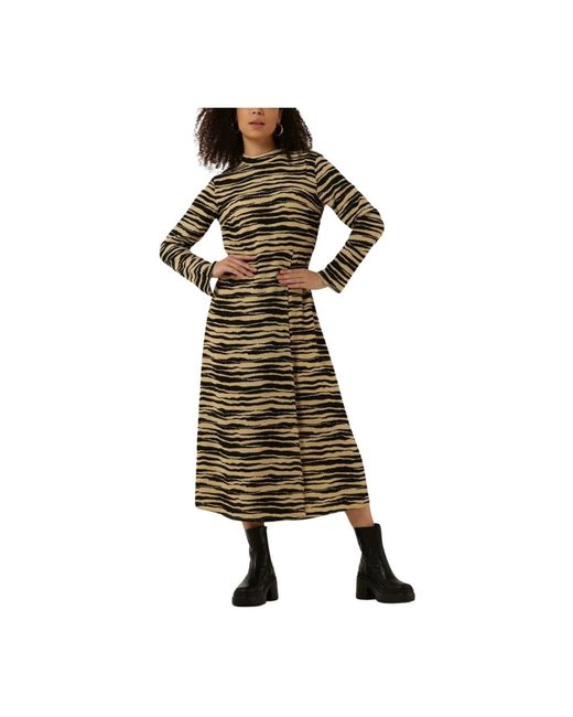 Modström Kleedjes ,Veelkleurig ,Polyester Becky Maxi-Jurk Met Print in het Green