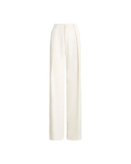 Ralph Lauren White Wide Trousers
