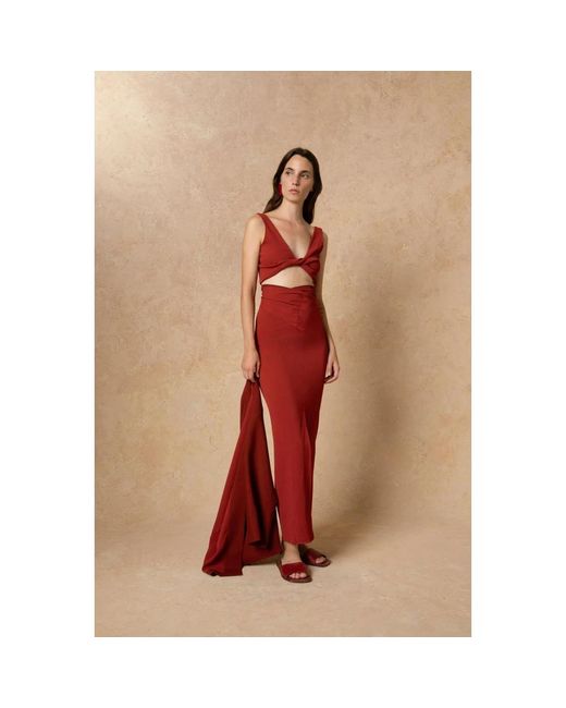 Cortana Maxi Skirts in het Red