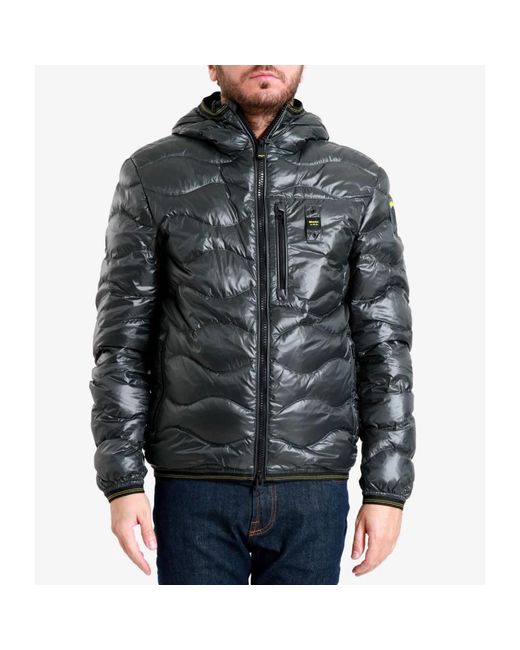 Down Jackets Blauer de hombre de color Gray