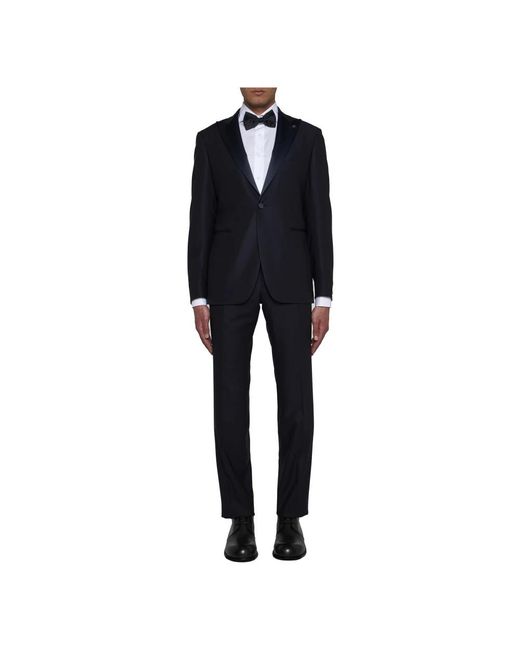 Tagliatore Black Single Breasted Suits for men