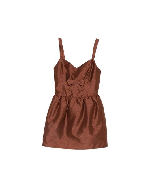 ShuShu/Tong Brown Dress V-Neck