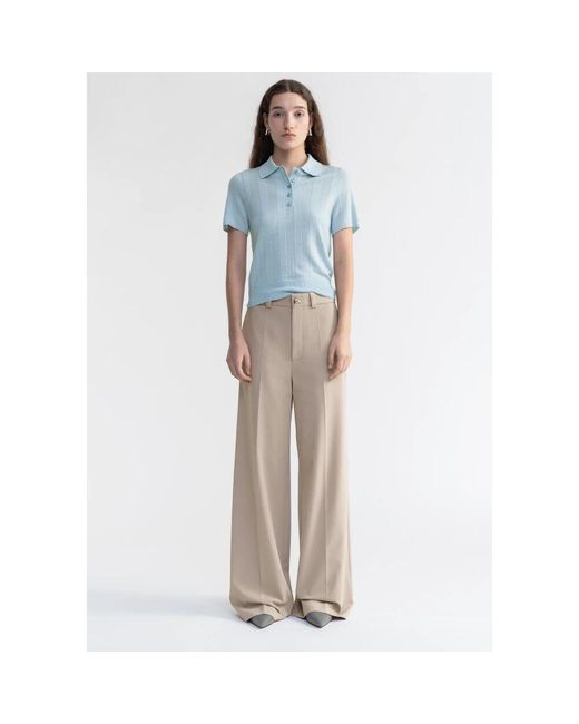Wide Trousers Aeron de color Natural