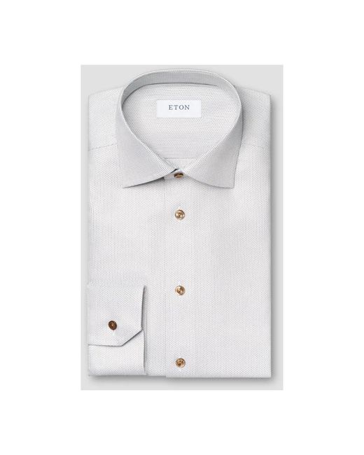 Eton of Sweden Gray Formal Shirts for men