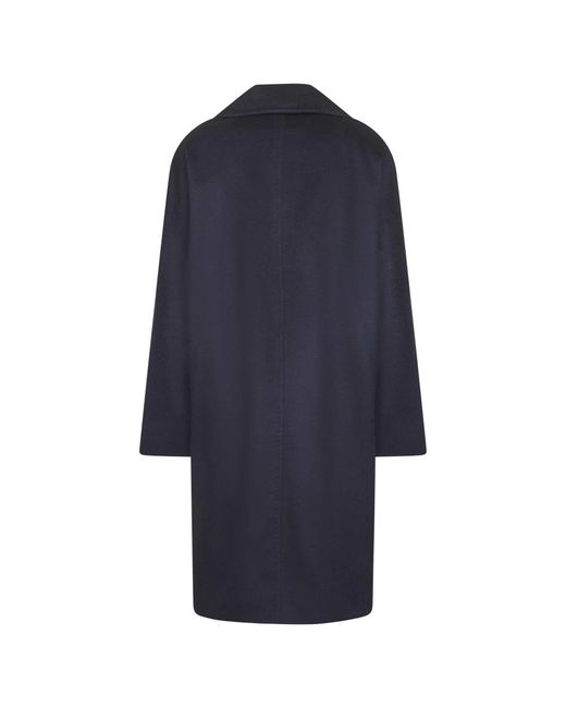 Max Mara Blue Double-Breasted Coats