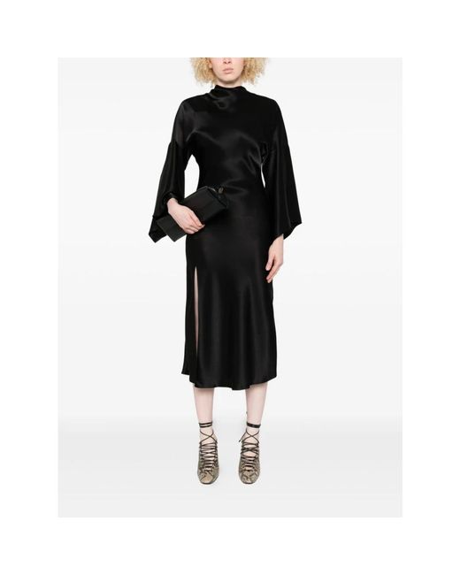 Pinko Kleedjes ,Zwart ,Polyester Elegant Jurk in het Black