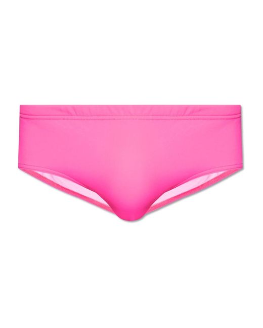 DSquared² Badehose mit logo in Pink für Herren
