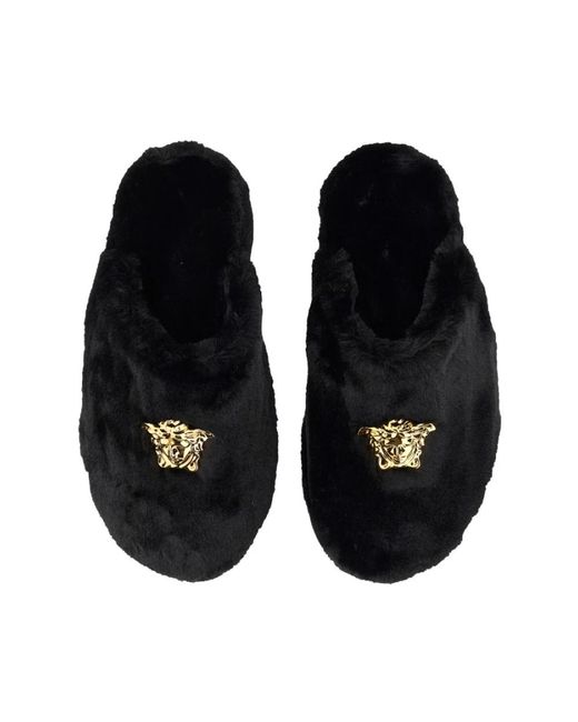 Versace Black Slippers