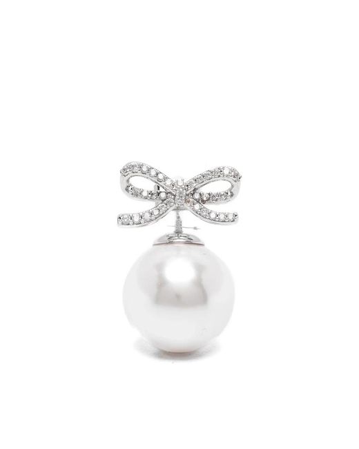Self-Portrait White Earrings