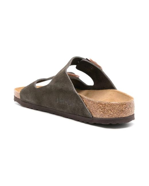 Birkenstock Brown Sliders for men