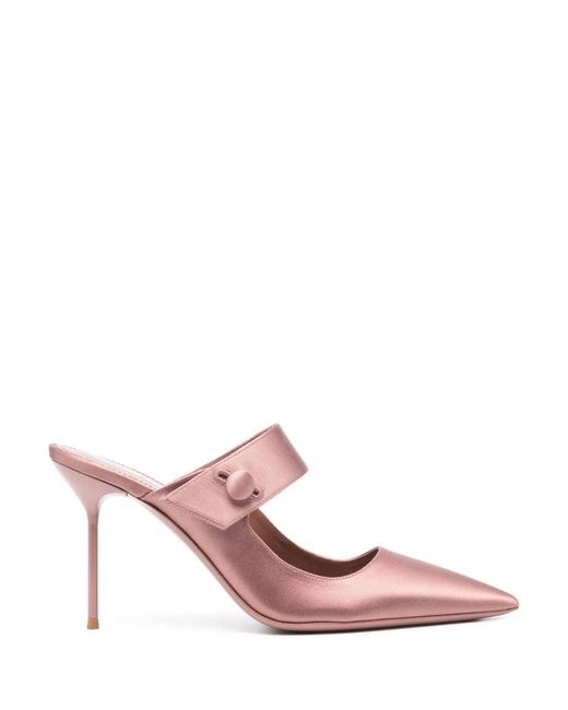 Paris Texas Pink Heeled Mules