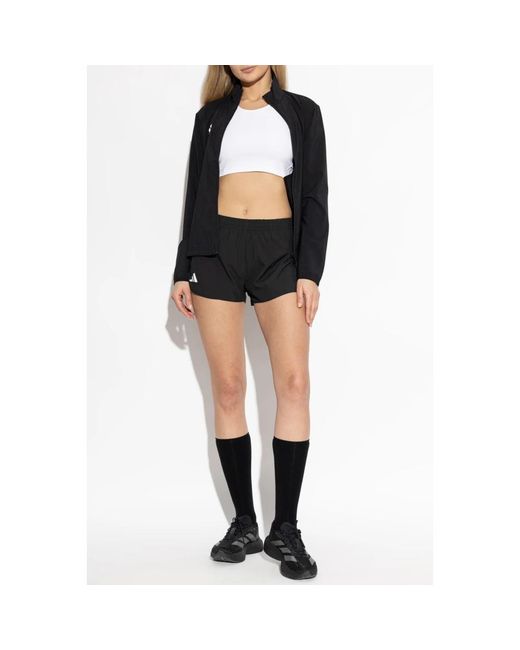 Adidas Fitness ,Zwart ,Leer Adizero Essentials Running Jacket in het Black