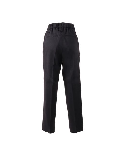 Peserico Black Wide Trousers