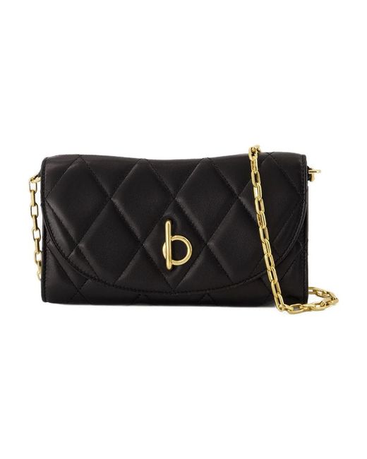 Burberry Zwarte Rocking Horse Portemonnee Op Ketting in het Black