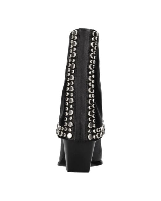 Elena Iachi Black Cowboy & Biker Boots