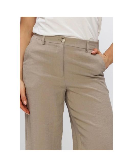 Object Objrini Mw Lo Wide Pant in het Natural